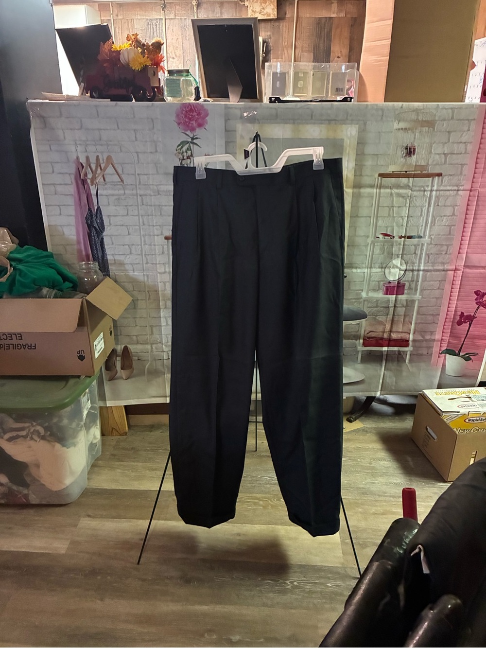 Men's Classic Black Dress Pants - Tailored Fit